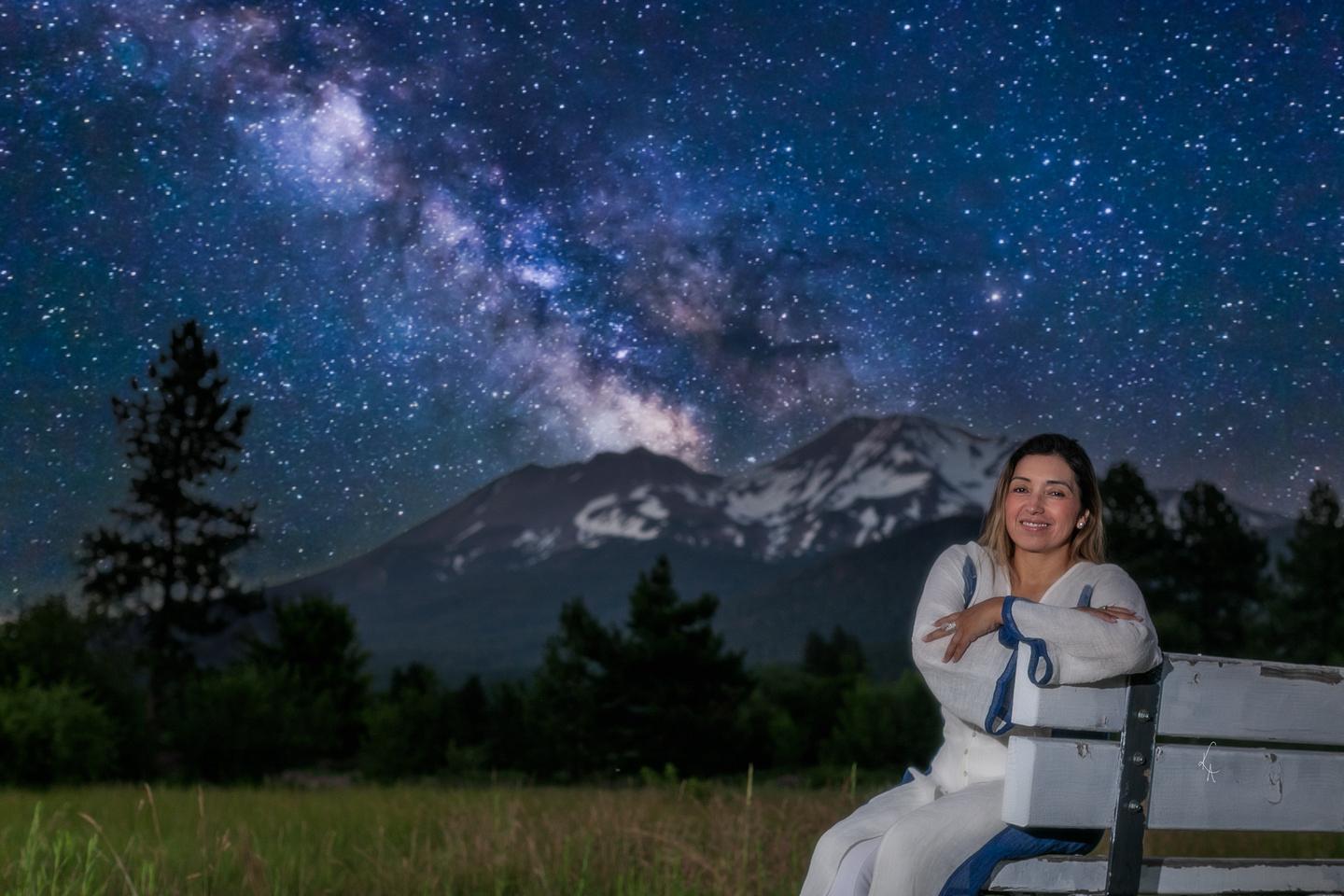 Noche en Mount Shasta