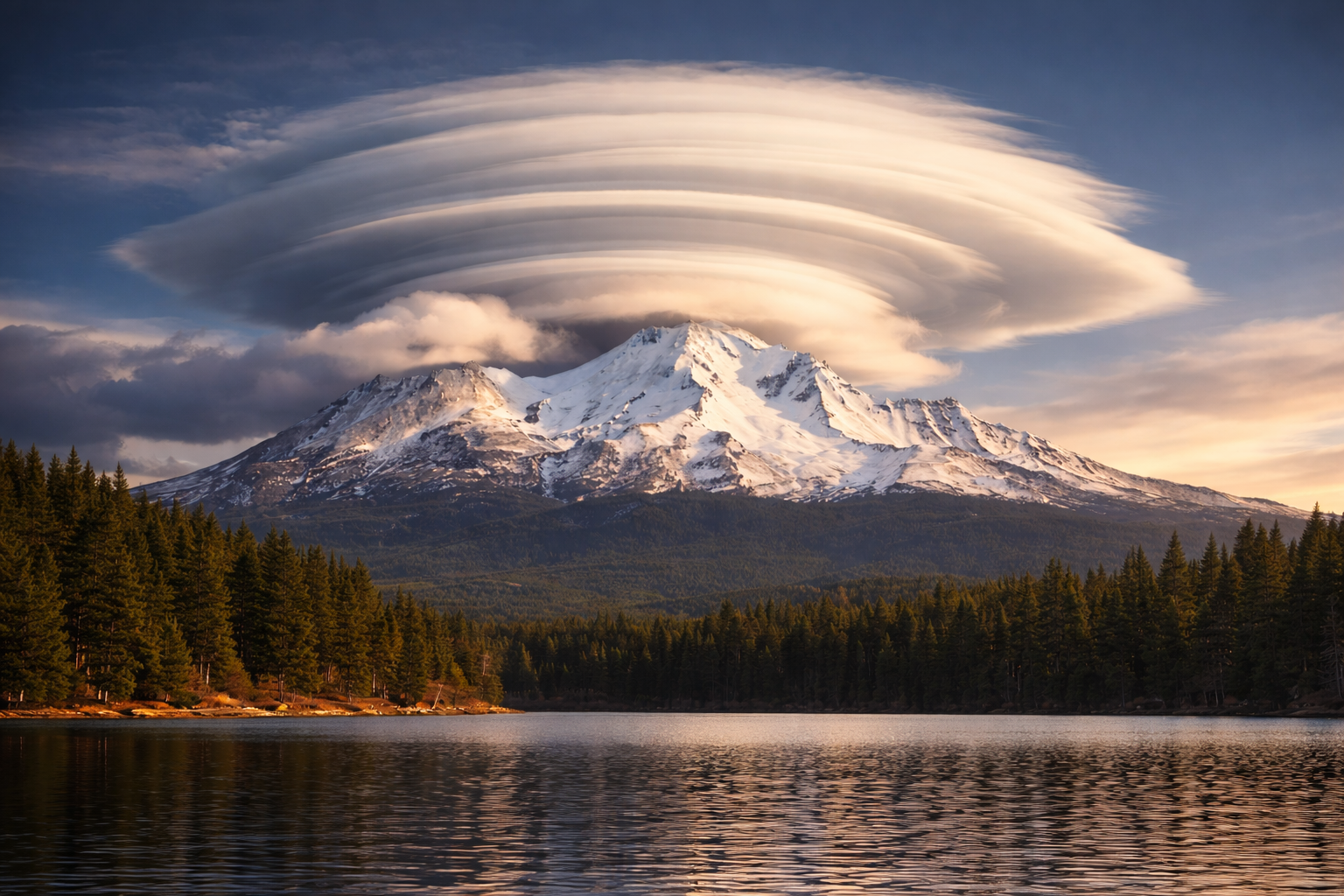 Paisaje panoramico de Mount Shasta